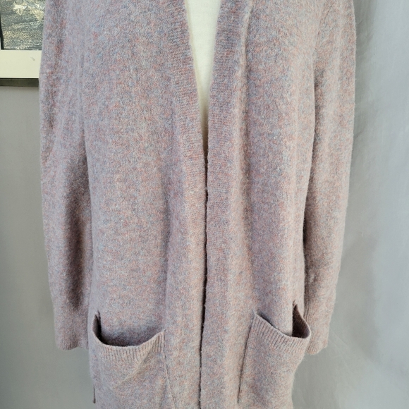 Madewell Kent Cardigan Sweater in Coziest Wool Yarn Heather Purple M - Picture 8 of 16
